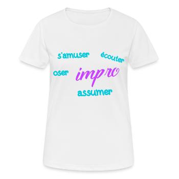 Having fun with improv - Women's Breathable T-Shirt - white - Front - AI Model Female 172 dark (172cm)