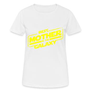 best mother in the galaxy - Women's Breathable T-Shirt - white - Front - AI Model Female 172 dark (172cm)