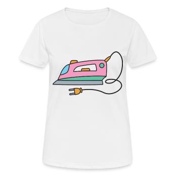 Fer à repasser - T-shirt respirant Femme - blanc - Devant - AI Model Female 172 dark (172cm)