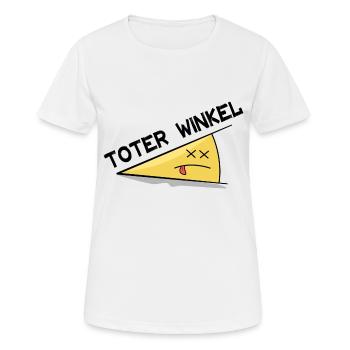 Toter Winkel Wortwitz T-Shirt - Frauen T-Shirt atmungsaktiv - Weiß - Vorne - AI Model Female 172 dark (172cm)