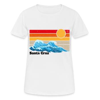 Santa Cruz vagues cadeau rétro Vintage Old - T-shirt respirant Femme - blanc - Devant - AI Model Female 172 dark (172cm)