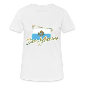 Saint-Marin - T-shirt respirant Femme - blanc - Devant - AI Model Female 172 dark (172cm)