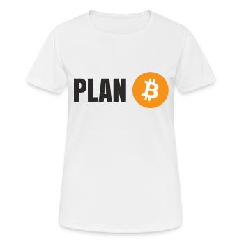 Bitcoin - Plan B - Women's Breathable T-Shirt - white - Front - AI Model Female 172 dark (172cm)