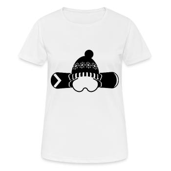 Snowboard Snowboarder - Frauen T-Shirt atmungsaktiv - Weiß - Vorne - AI Model Female 172 dark (172cm)