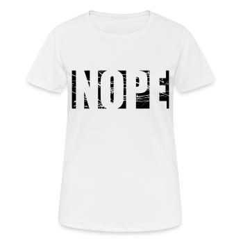 Scratch Nope Logo - T-shirt respirant Femme - blanc - Devant - AI Model Female 172 dark (172cm)
