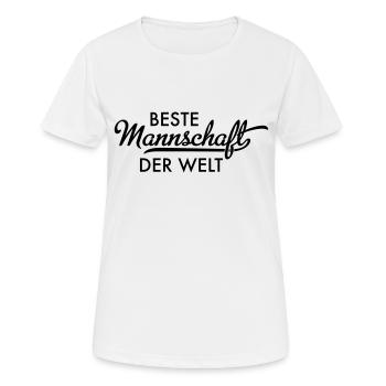Beste Mannschaft der Welt - Frauen T-Shirt atmungsaktiv - Weiß - Vorne - AI Model Female 172 dark (172cm)