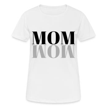 MOM WOW gift mom - Women's Breathable T-Shirt - white - Front - AI Model Female 172 dark (172cm)