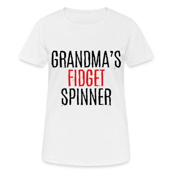 Fidget Spinner 2 de grand-mère - T-shirt respirant Femme - blanc - Devant - AI Model Female 172 dark (172cm)