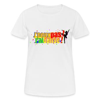 J'peux pas j'ai danse - T-shirt respirant Femme - blanc - Devant - AI Model Female 172 dark (172cm)