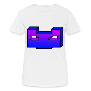 Cool mask / e.g. for streaming backgrounds - Women's Breathable T-Shirt - white - Front - AI Model Female 172 dark (172cm)