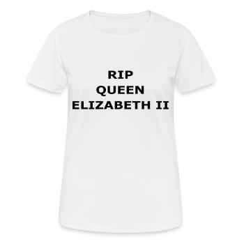RIP QUEEN ELIZABETH II - T-shirt respirant Femme - blanc - Devant - AI Model Female 172 dark (172cm)