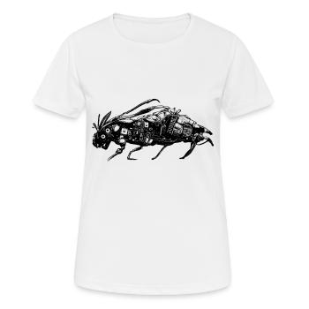 Cyber Sauterelle - T-shirt respirant Femme - blanc - Devant - AI Model Female 172 dark (172cm)