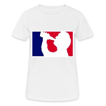 saufen liga - T-shirt respirant Femme - blanc - Devant - AI Model Female 172 dark (172cm)