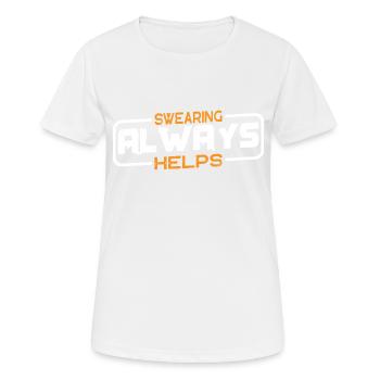Jurer aide toujours 14 - T-shirt respirant Femme - blanc - Devant - AI Model Female 172 dark (172cm)