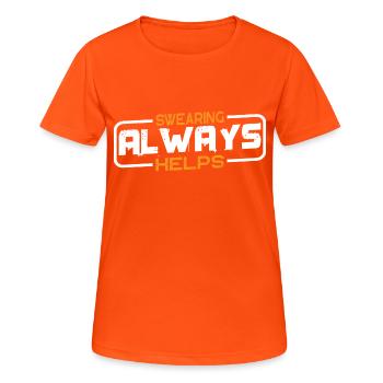 Swearing Always Helps 14 - Women's Breathable T-Shirt - neon orange - Front - AI Model Female 172 dark (172cm)