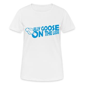 goose on the loose - Women's Breathable T-Shirt - white - Front - AI Model Female 172 dark (172cm)
