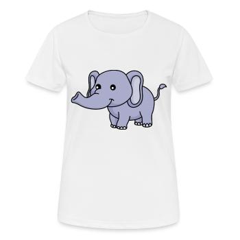 Elephant Comic - Women's Breathable T-Shirt - white - Front - AI Model Female 172 dark (172cm)