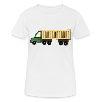 A truck - Women's Breathable T-Shirt - white - Front - AI Model Female 172 dark (172cm)