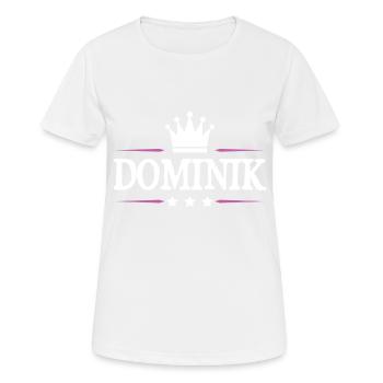 Dominik - Frauen T-Shirt atmungsaktiv - Weiß - Vorne - AI Model Female 172 dark (172cm)