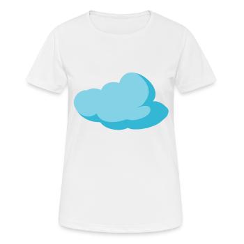Wolke Blau Cloud Himmel Geschenkidee - Frauen T-Shirt atmungsaktiv - Weiß - Vorne - AI Model Female 172 dark (172cm)