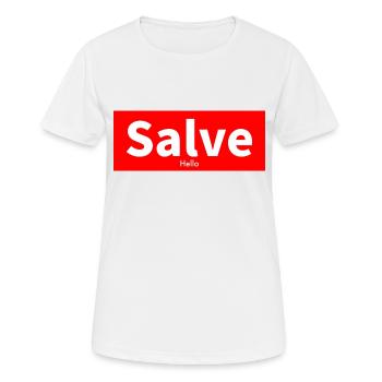Latein - Frauen T-Shirt atmungsaktiv - Weiß - Vorne - AI Model Female 172 dark (172cm)