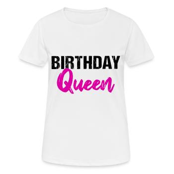 Birthday Queen - Women's Breathable T-Shirt - white - Front - AI Model Female 172 dark (172cm)