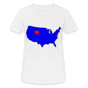 Bundesstaat Wyoming Lage - Frauen T-Shirt atmungsaktiv - Weiß - Vorne - AI Model Female 172 dark (172cm)
