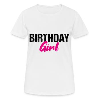 Anniversaire Fille Geburtstag - T-shirt respirant Femme - blanc - Devant - AI Model Female 172 dark (172cm)