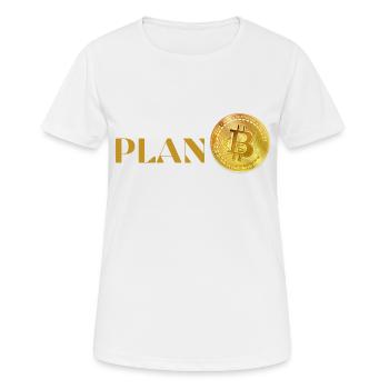 PLAN B - Frauen T-Shirt atmungsaktiv - Weiß - Vorne - AI Model Female 172 dark (172cm)