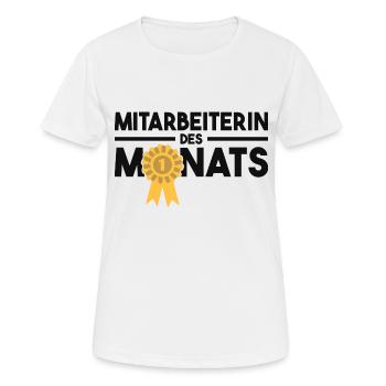 Mitarbeiterin des Monats Auszeichnung Arbeit Job - Frauen T-Shirt atmungsaktiv - Weiß - Vorne - AI Model Female 172 dark (172cm)