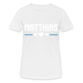 Matthias - T-shirt respirant Femme - blanc - Devant - AI Model Female 172 dark (172cm)