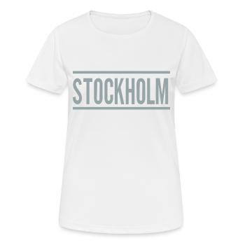 Stockholm - Frauen T-Shirt atmungsaktiv - Weiß - Vorne - AI Model Female 172 dark (172cm)