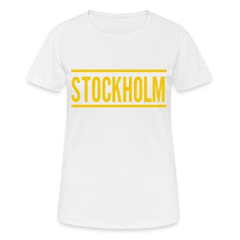 Stockholm - Frauen T-Shirt atmungsaktiv - Weiß - Vorne - AI Model Female 172 dark (172cm)