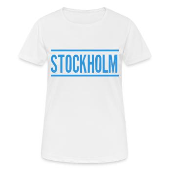 Stockholm - Frauen T-Shirt atmungsaktiv - Weiß - Vorne - AI Model Female 172 dark (172cm)