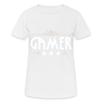Gamer Beruf - Frauen T-Shirt atmungsaktiv - Weiß - Vorne - AI Model Female 172 dark (172cm)