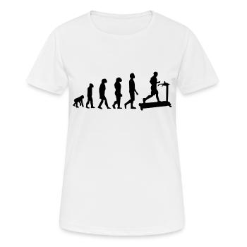 Treadmill evolution - Women's Breathable T-Shirt - white - Front - AI Model Female 172 dark (172cm)