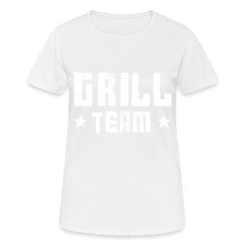 Grill Team - Frauen T-Shirt atmungsaktiv - Weiß - Vorne - AI Model Female 172 dark (172cm)