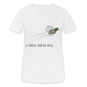 Le taon qui passe - T-shirt respirant Femme - blanc - Devant - AI Model Female 172 dark (172cm)