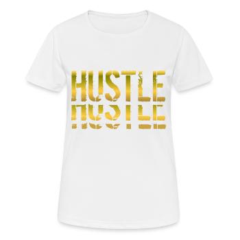 Cadeau Hustle Shadow - T-shirt respirant Femme - blanc - Devant - AI Model Female 172 dark (172cm)