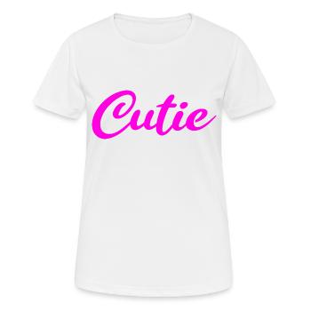 Cutie en rose - T-shirt respirant Femme - blanc - Devant - AI Model Female 172 dark (172cm)