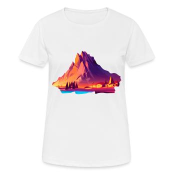 Mountain hikers Mountain hiking Hiking Hiking Hike - Women's Breathable T-Shirt - white - Front - AI Model Female 172 dark (172cm)