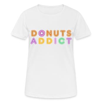 Donuts addict purple green - T-shirt respirant Femme - blanc - Devant - AI Model Female 172 dark (172cm)