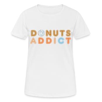 Donuts addict ice blue - Women's Breathable T-Shirt - white - Front - AI Model Female 172 dark (172cm)