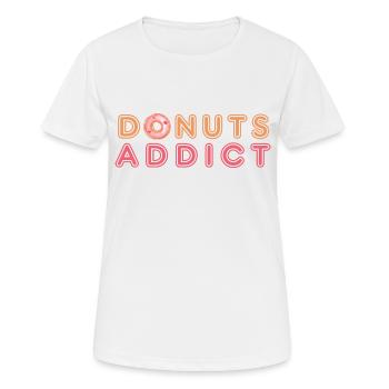 Donuts addict pink love - T-shirt respirant Femme - blanc - Devant - AI Model Female 172 dark (172cm)