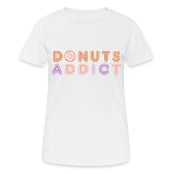 Donuts addict light pink - Women's Breathable T-Shirt - white - Front - AI Model Female 172 dark (172cm)