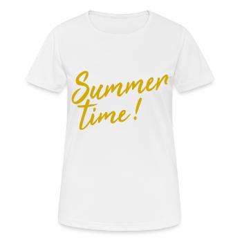 Heure d'été! - T-shirt respirant Femme - blanc - Devant - AI Model Female 172 dark (172cm)