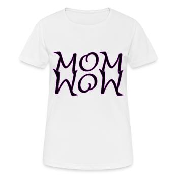 Super MoM - WoW SVG Graphics pour la fête des mères - T-shirt respirant Femme - blanc - Devant - AI Model Female 172 dark (172cm)