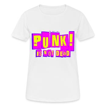 PUNK! N’EST PAS MORT - T-shirt respirant Femme - blanc - Devant - AI Model Female 172 dark (172cm)
