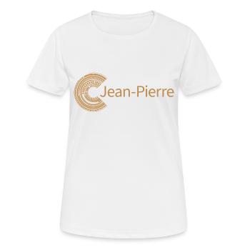 Pour Jean Pierre - T-shirt respirant Femme - blanc - Devant - AI Model Female 172 dark (172cm)