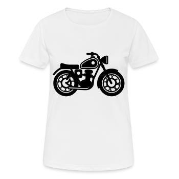 Moto - T-shirt respirant Femme - blanc - Devant - AI Model Female 172 dark (172cm)